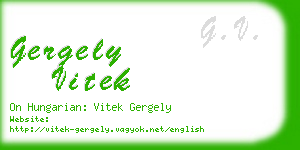 gergely vitek business card